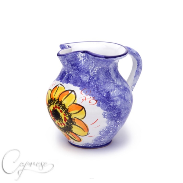 BLAUE SONNENBLUMEN Kanne Krüg 13 cm / 0,5 L