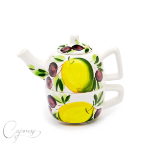 ZITRONE MIT OLIVE Teekanne mit Tasse 14 cm / 0,2 L