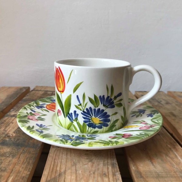 BLUMEN Tasse Mit Untertasse 7,5 cm / 0,22 l