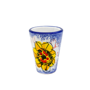 BLAUE SONNENBLUME Kelch Glas 7 cm / 50 ml