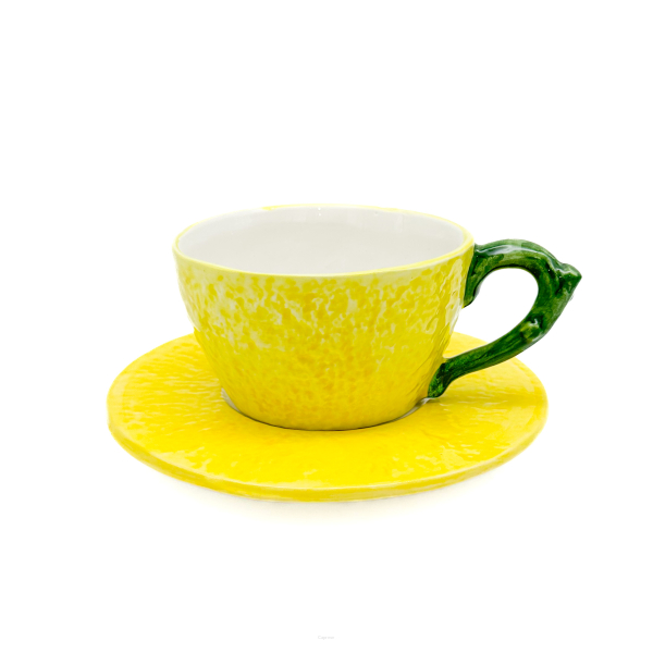 ZITRONE 3D Tasse Mit Untertasse 0,2 L