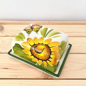 SONNENBLUMEN Butterdose 14 cm